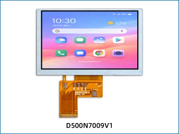 5-inch TFT LCD display module, 800 nits brightness, 800*480 resolution, RGB interface, ST7262