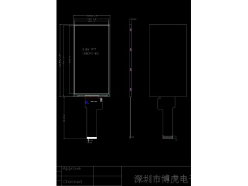 6寸TFT液晶显示屏 1080*2160 1000亮度 40PINS MIPI 工业液晶屏 高亮液晶屏 XL91080