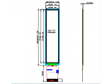 3.93寸240*1020 长宽AA：22.86*97.15 AXS15231B