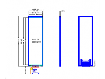 长条屏寸400*1280, 7.86寸360*1280