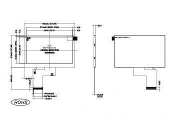 4.3寸IPS液晶模组480*272, 450亮度, 40pins TTL接口