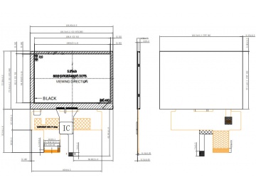 5寸, 800*480, 高亮650, 接口TTL, 45pins, 防指纹防旋光