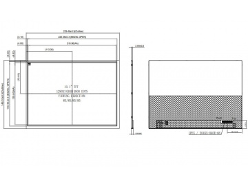 10.1寸, 1080*800, 1000亮度, 40pins, LVDS, IPS工控液晶模组