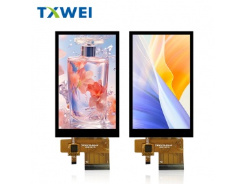 3.97寸 480*800 TFT电容触摸液晶显示屏, 45 pins RGB 300 cd/m2