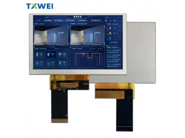 5.0寸800*480 1500cd/m2 IPS TFT摩托车仪表显示屏 电动车仪表显示屏 工控液晶显示屏 宽温高清高亮显示屏 医疗显示屏