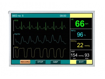 12.1寸1280X800, 阳光下可视, 超宽温度, 液晶显示屏