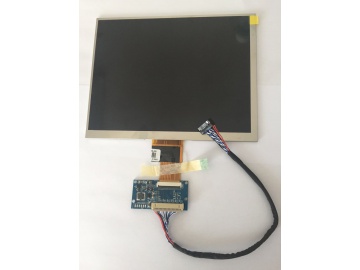 8寸1024*768, 40pins, 350nits, LVDS接口, IPS横屏