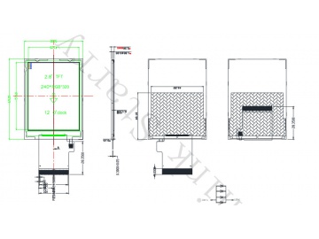 2.8寸TN液晶模组240*320, 320亮度, 50pins MCU接口, ST7789V