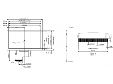 5寸TN液晶模组800*480, 400亮度, 50pins TTL接口, -20~60°C工作, 70/70/50/70
