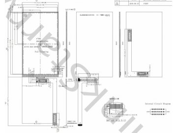 8寸800*1280, IPS, 450nits, 24pins, LVDS接口, 竖屏