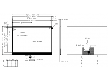 10.1寸液晶显示模组 1024*600 20pin IPS 500cd/m2 LVDS接口