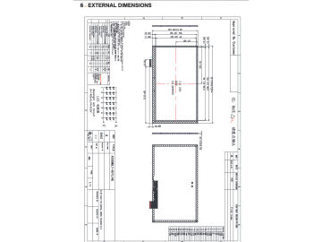 7寸液晶显示模组 1024*600 30pin MIPI接口 280cd/m2