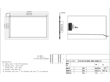 10.1寸液晶显示模组 720*1280 30pin IPS 400cd/m2 MIPI接口