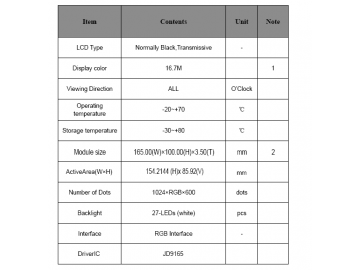 7寸液晶屏 50PIN RGB接口 单IC