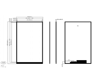10.1寸液晶显示模组 800*1280 MIPI 40pin IPS 350cd/m2