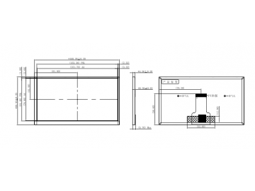 6.8寸液晶显示模组 1024*600 40pin IPS 1000cd/m2 LVDS接口