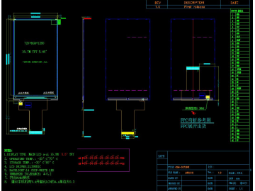 5寸液晶显示模组 720*1280 40pin IPS 350cd/m2