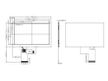 5.1寸液晶显示模组 1024*600 40pin IPS 1000cd/m2 MIPI接口