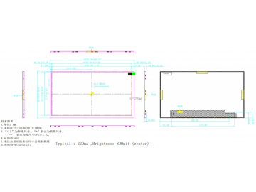 10.1寸液晶显示模组 1280*800 40pin IPS 800cd/m2 LVDS接口