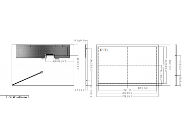 12.1寸液晶显示模组 1280*800 30pin IPS 850cd/m2 LVDS接口