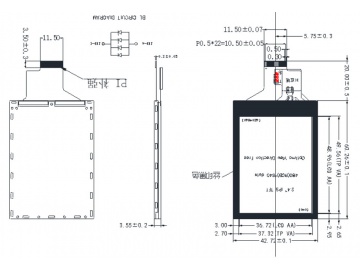 2.4寸液晶总成 480*640 IPS 22pin 325亮度 MIPI接口