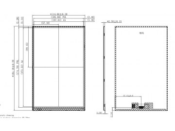 8寸液晶显示模组 800*1280 IPS 31PIN 350亮度 MIPI接口