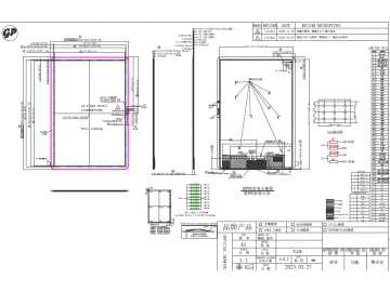 12.2寸液晶总成 1440*2160 IPS 400亮度 MIPI接口-8L