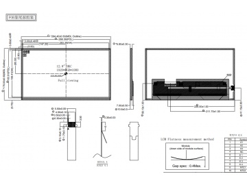 12.8寸液晶显示模组 1920*1080 IPS 700亮度 60pin LVDS接口