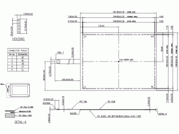 12.1寸4:3万达高温五线电阻式触摸屏 205mm出线 工业触摸, 工业显示, 航海航空, 医疗, 车载等高规格产品