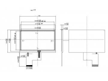 5寸, 480*272, 250亮度, 40pins TTL接口, 宇华5寸高清液晶屏