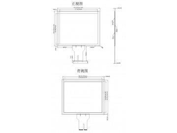19寸投射式电容屏, 10点触摸, G+G工控、军工, 医疗电容屏, POS机、自助设备电容屏