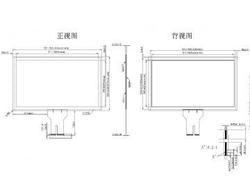 23.1寸投射式电容屏, 10点触摸, G+G工控、军工, 医疗电容屏, POS机、自助设备电容屏