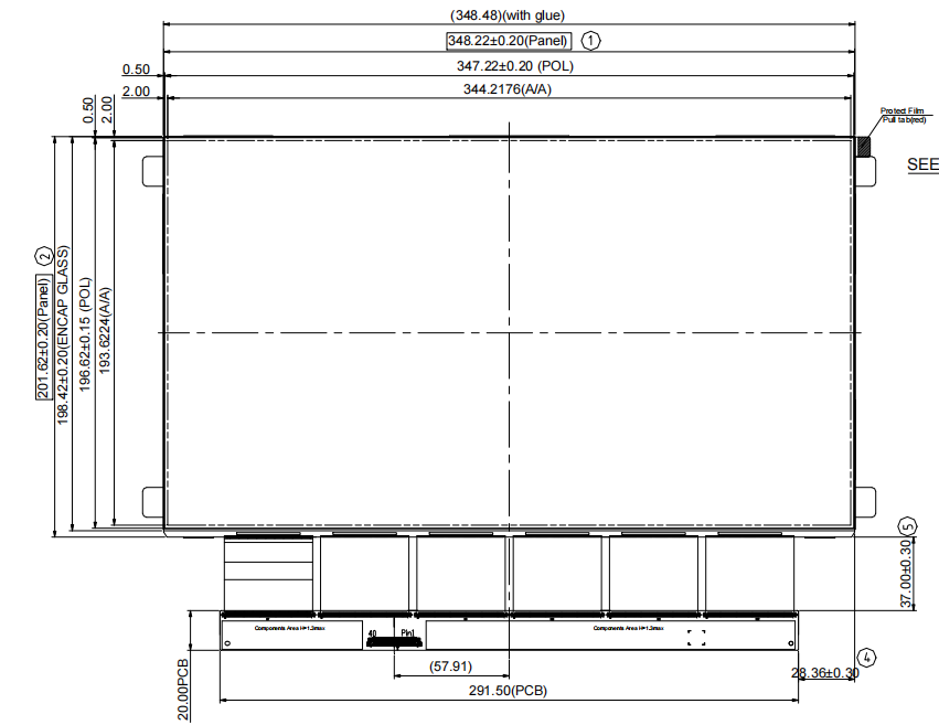 KD156EWS01NN 15.6inch AMOLED Moudle 3840x2160 VA LCD 400cd/m²