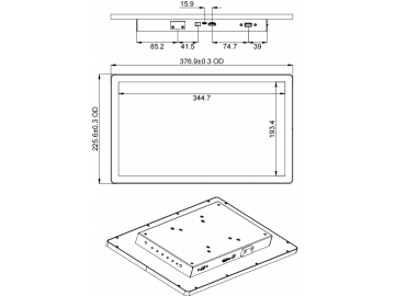 15.6TFT显示器整机 屏幕带触摸 1920*1080 HDMI 250亮度 工业液晶屏