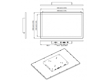 18.5TFT显示器整机 屏幕带触摸 1920*1080 HDMI 300亮度 工业液晶屏