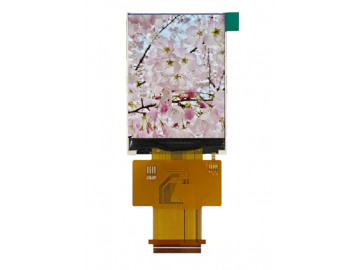 2.8吋TFT LCD, 12點鐘視角, 240X320, 350亮度, 50pins , 88bits parallel MCU/SPI/RGB接口, 262K colors, TN款 若有客製需求
