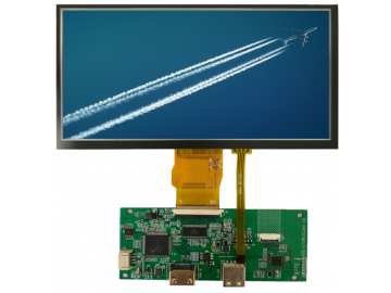 7吋TFT LCD 含RTP觸控 , IPS款, 1024xRGBx600, 300亮度, 50pins, TTL接口, 若有客製設計需求歡迎詢問.