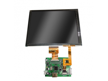 8吋IPS TFT LCD, 含PCAP/CTP觸控 1024x768 300亮度 40pins LVDS接口, 若有客製設計需求歡迎詢問.