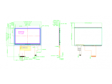5吋TFT LCD含CTP觸控, IPS款 800xRGBx480, 1000高亮度, 40pins, TTL/RGB接口, 若有客製設計需求歡迎詢問.