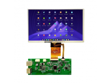 7吋TFT LCD, IPS款, 含RTP觸控, 1024xRGBx600, 300亮度, 40pins, HDMI接口, 若有客製設計需求歡迎詢問.