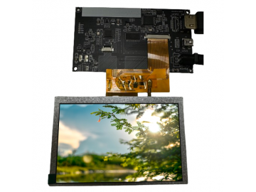 5吋TFT LCD, TN款, 800xRGBx480, 40pins, 500亮度, TTL接口, 若有客製設計需求歡迎詢問.
