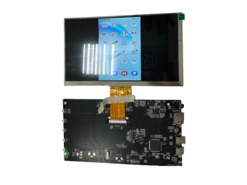 7吋TFT LCD, IPS款, 1024xRGBx600, 400亮度, 40pins, LVDS接口, 16.7M, 搭配PCAP觸控Type c 接口AD板, 若有客製設計需求歡迎詢問.