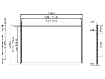 10.1寸含觸控面板, IPS液晶模组1280*800, 1000高亮度, 40pins, LVDS接口, 內建LED driver, 若有模組設計客製需求歡迎詢問.