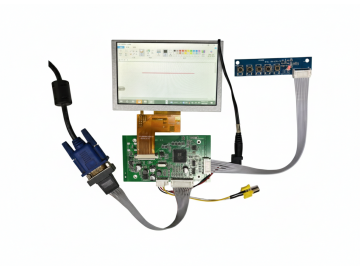 5吋TFT LCD, IPS款, 800x480, 1000高亮度, 40pins, RGB接口, PCAP/AD board可供選擇, 若有客製設計需求歡迎詢問.