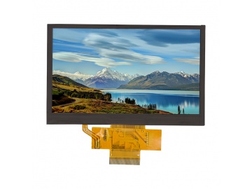 4.3寸液晶屏 480x272分辨率 700亮度 40pin TTL接口 sc7283 可配电容触摸液晶显示屏 厂家定制