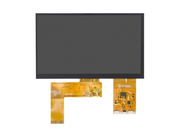 7寸液晶屏 800x480分辨率 450亮度 40pins TTL接口 配电阻触摸 工业液晶显示屏厂家