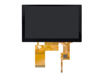 5寸LCD液晶屏带电阻触摸 800x480分辨率TFT液晶显示屏 350亮度40pins TTL接口 IPS全视角