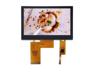 4.3寸电容触摸液晶屏 800×480分辨率 40pin RGB接口 电容触摸全贴合液晶屏总成