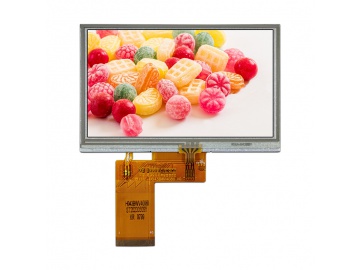 4.3寸IPS液晶屏 800×480分辨率 40pin RGB接口 ips全视角 电阻触摸液晶总成