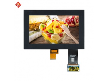 8寸高亮液晶屏 1024×600 LVDS接口40pin 1300亮度 电容触摸液晶屏总成